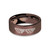 8-bit Sunglasses Thug Life Engraved Brushed Brown Tungsten Ring - Image View 5