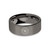 Dharma Karma Symbol Engraved Brushed Gunmetal Tungsten Ring - Image View 3