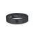 Four Leaf Clover Engraved Black on Black Brushed Ceramic Ring - Image View 3