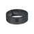 Four Leaf Clover Engraved Black on Black Brushed Ceramic Ring - Image View 5