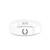 Emperor Symbol Laurel Wreath Engraved White Ceramic Wedding Band - Image View 3
