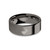 Deer Roebuck Antler Head Engraved Gunmetal Polished Tungsten Ring - Image View 3
