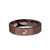 Stag Antlers Head Engraved Copper Brown Brushed Tungsten Ring - Image View 3