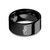 Seahorse Symbol Engraved Black Polished Tungsten Carbide Ring - Image View 7