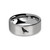 Crow Corvus Raven Engraved Brushed Silver Tungsten Wedding Band - Image View 5