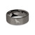 Crow Jackdaw Laser Engraved Brushed Gunmetal Tungsten Ring - Image View 3