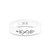 Magic Love Spell Charm Laser Engraved White Ceramic Wedding Band - Image View 3