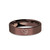 Dual Heart Drawing Engraved Brushed Brown Tungsten Carbide Ring - Image View 3
