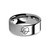 Heart Beat EKG Laser Engraved Silver Tungsten Carbide Ring - Image View 5