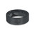 ECG in Heart Engraved Black on Black Brushed Ceramic Ring - Image View 5