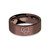 ECG Heartbeat Laser Engraved Brushed Brown Tungsten Wedding Band - Image View 5