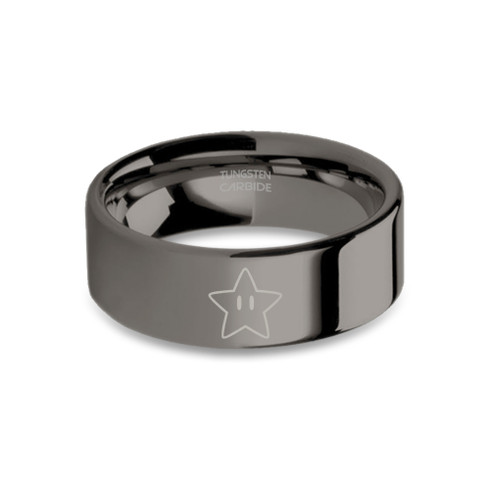 Invincible Super Star Starman Engraved Gunmetal Tungsten Ring ...
