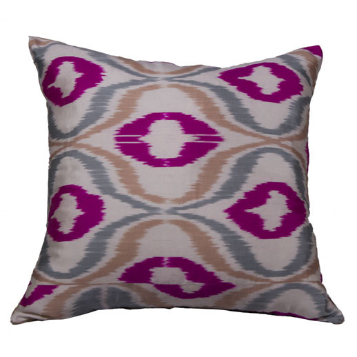 pink ikat pillows