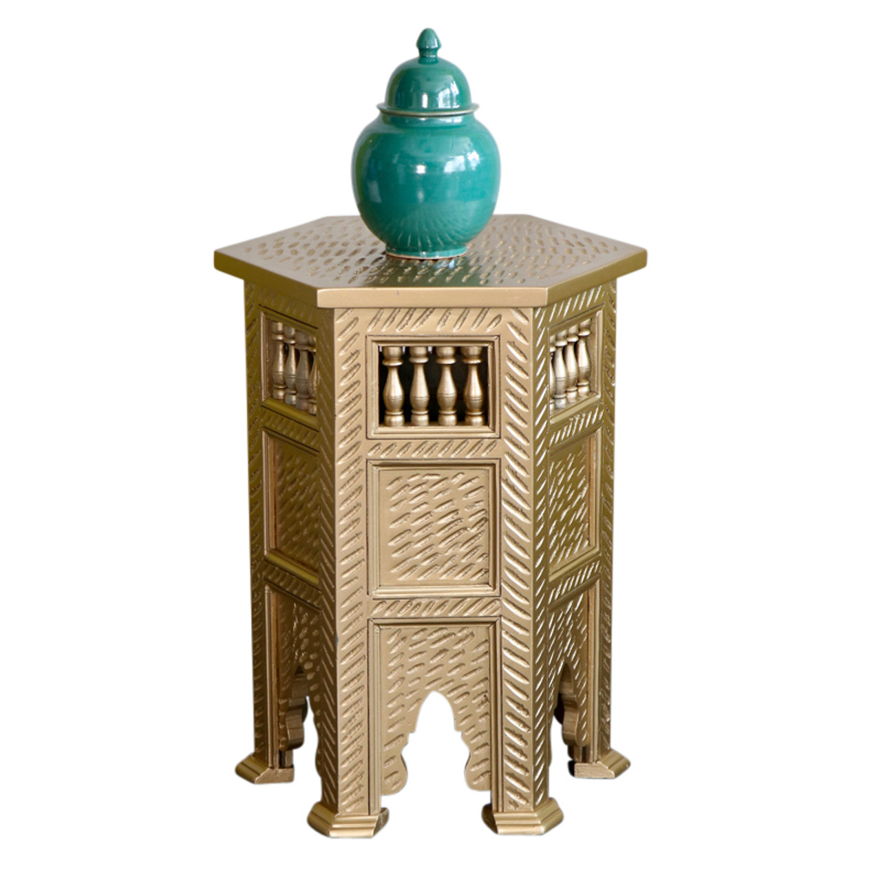 Moroccan Gold Side Table| Sheherazade® Home in New York