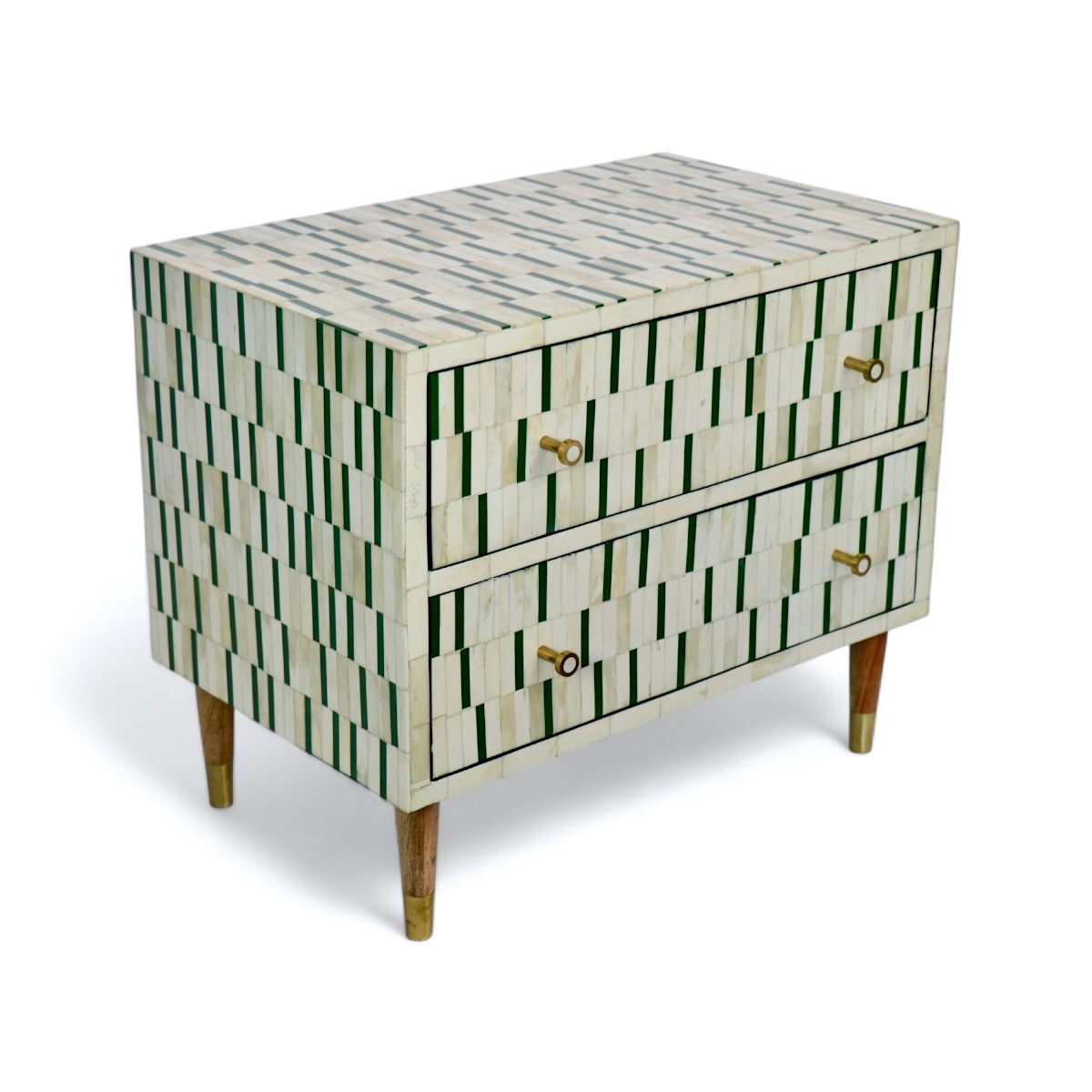 Bone Inlay Bedside Table - Thumbnail 2