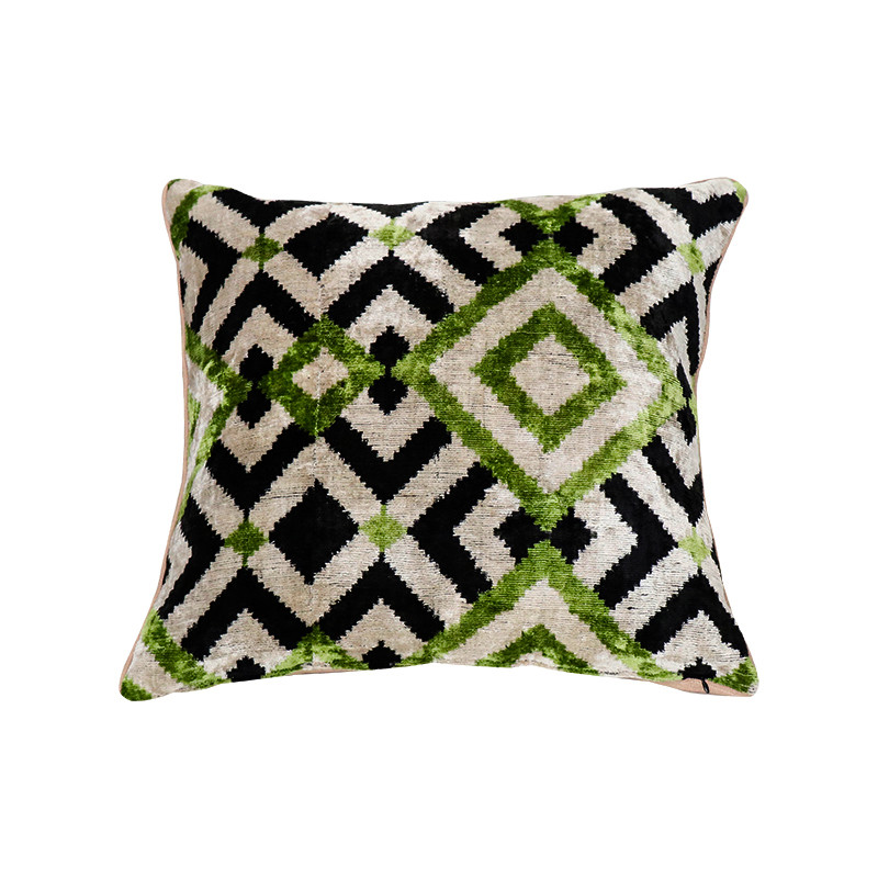 Silk Velvet Ikat Floor Pillow Sheherazade Home Ikat Fabric