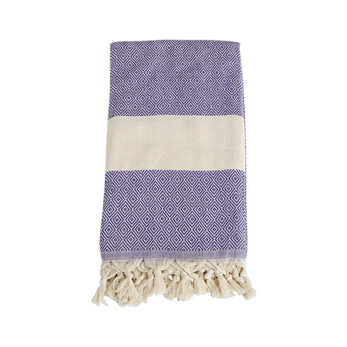 Turkish Hammam Towel - Purple Diamond 