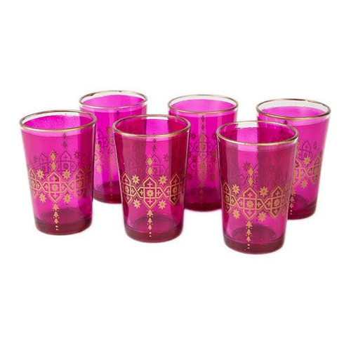 Pink Moroccan Tea Glasses