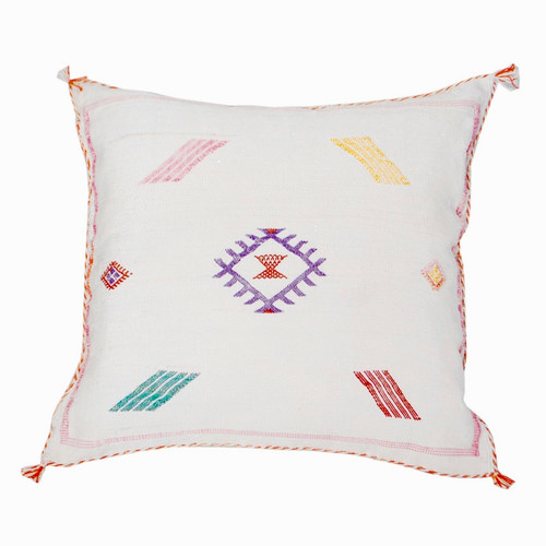 Moroccan Berber Sabra Throw Pillow, Cream 