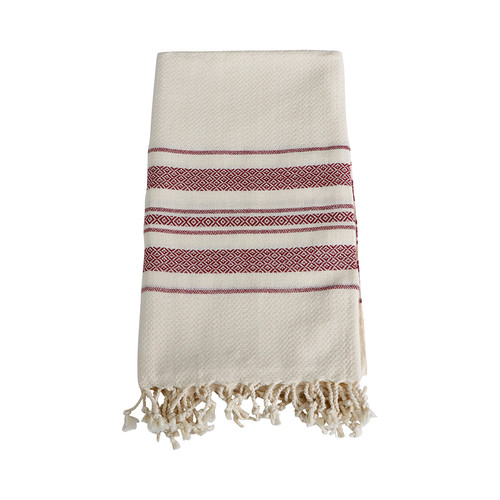 Bamboo Turkish Towel- Burgundy 