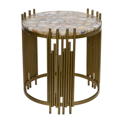Gold Agate End Table