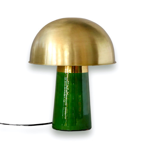 Mushroom Modern Brass-Shade lamp