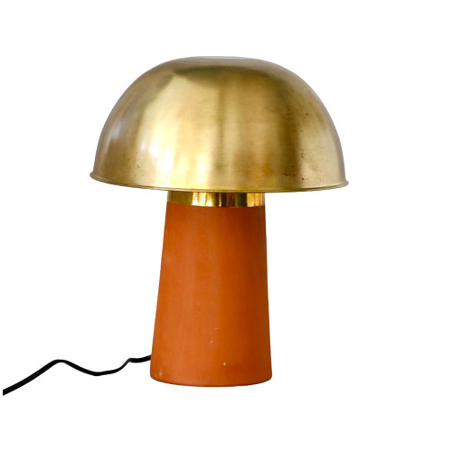 Mushroom Brass-Shade lamp