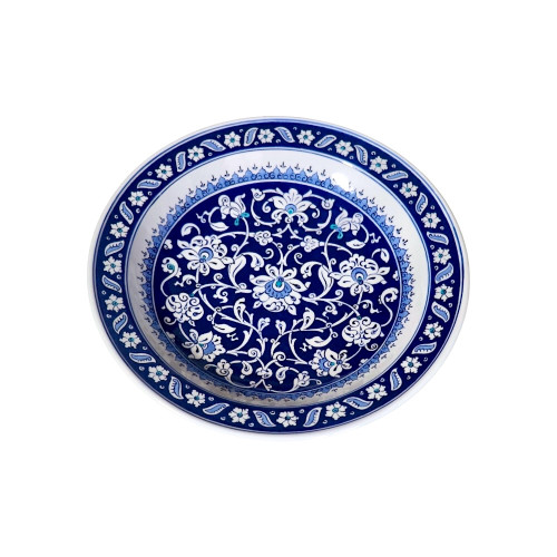 Hand-Painted Iznik Turkish Decorative Plate.