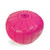  Moroccan Leather Pouf - Fuchsia 