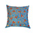 Suzani Pillow- Blue Tulips