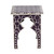 Pruna Bone Inlay Stool - Black Berry