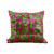  Fuchsia  & Green Velvet Ikat Pillow