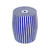Striped Bone & Resin Table/ Stool- Blue