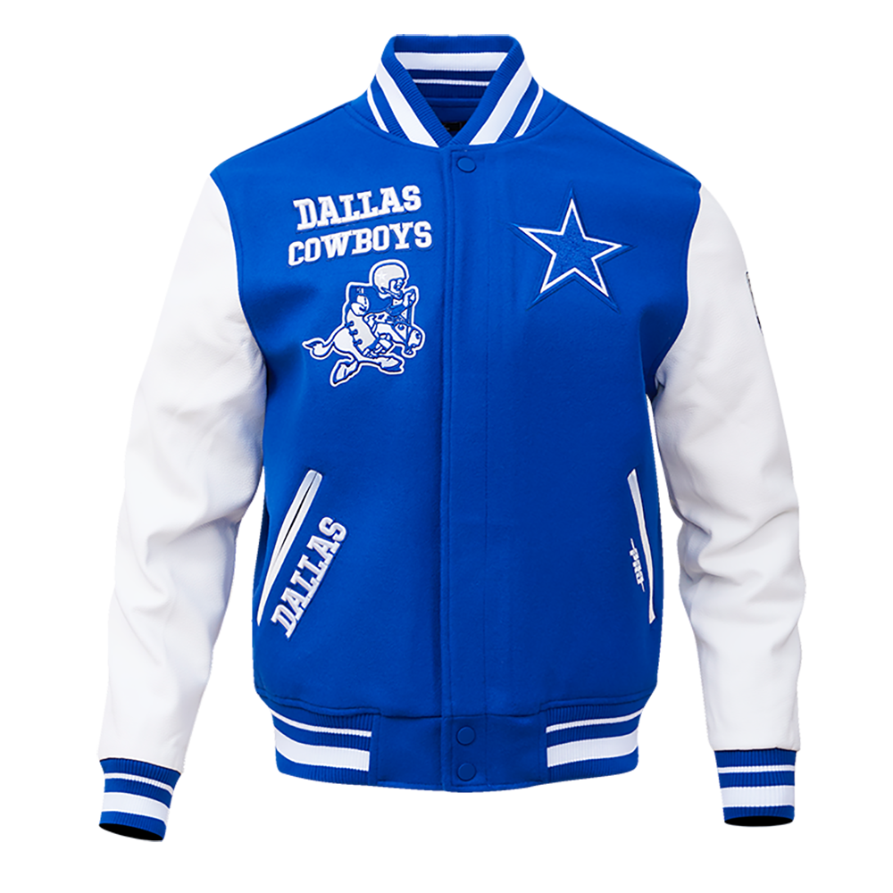Dallas Cowboys Men's Pro Standard Royal Retro Varsity Letterman Jacket