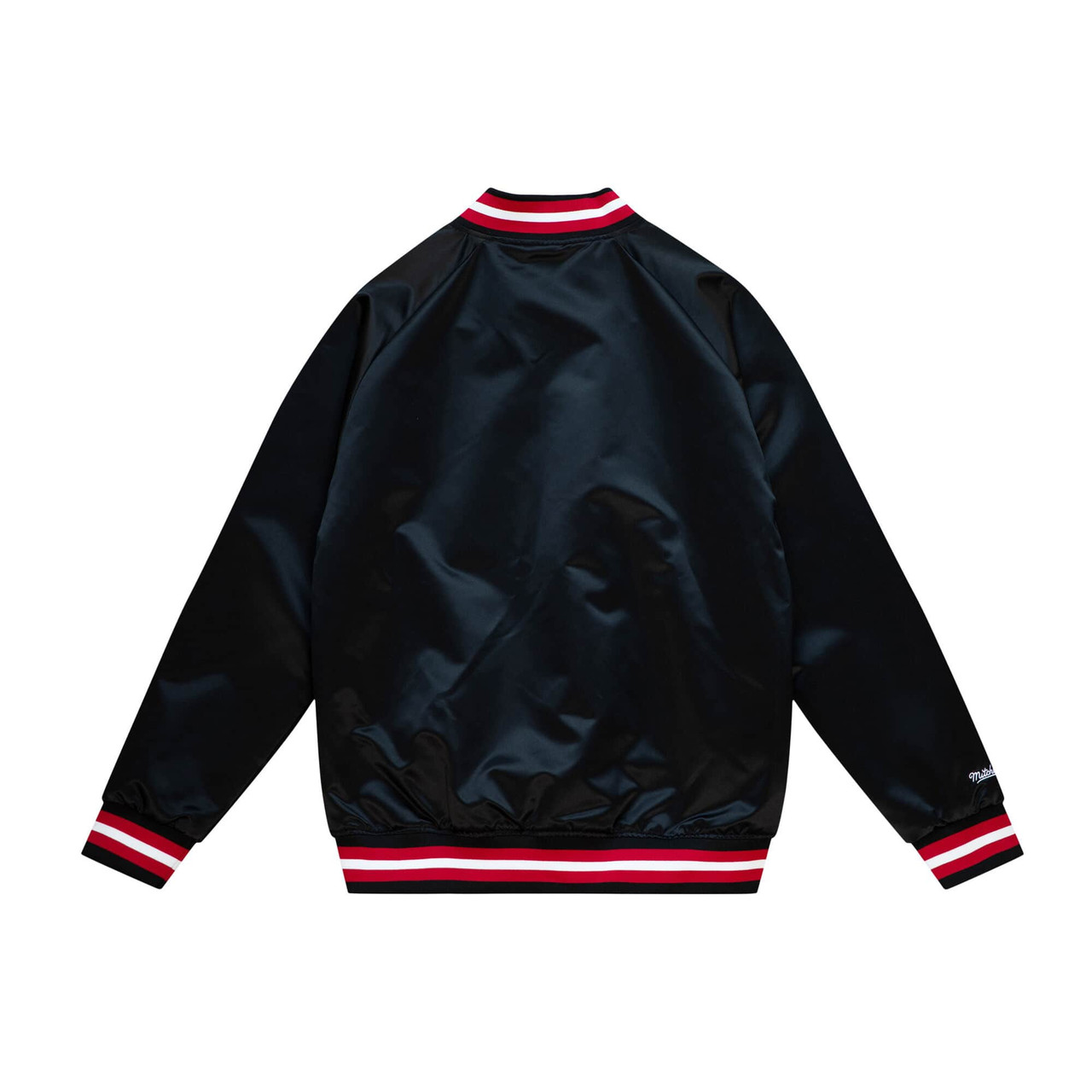 Men's San Francisco 49ers Mitchell & Ness Lightweight Black Satin Jacket