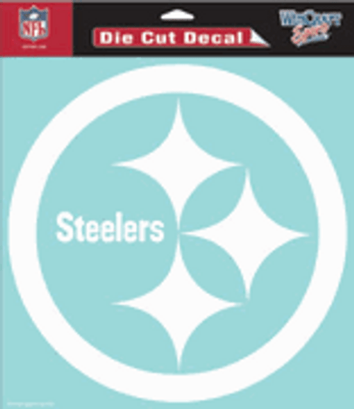 Pittsburgh Steelers Die-Cut Decal - 8in x8in White Pittsburgh Steelers Die-Cut Decal - 8in x8in White