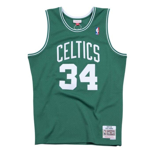 Men's Boston Celtics Paul Pierce Mitchell & Ness Green Hardwood Classics 2007-08 Swingman Jersey