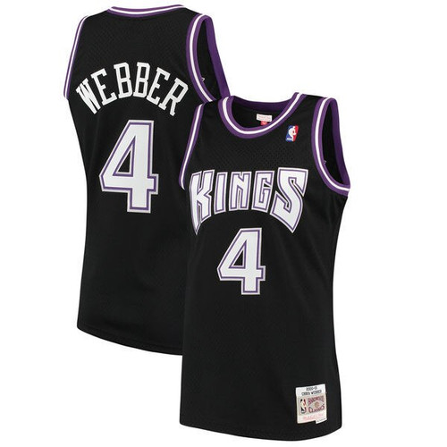 Sacramento Kings Chris Webber Youth Mitchell & Ness Black 2000-01 Hardwood Classics Swingman Jersey