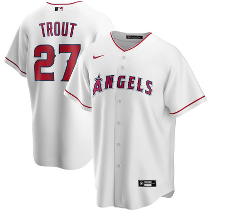 Mike Trout Los Angeles Angels Nike Home Replica Player Name Jersey for Youth Mike Trout Los Angeles Angels Nike Home Replica Player Name Jersey for Youth