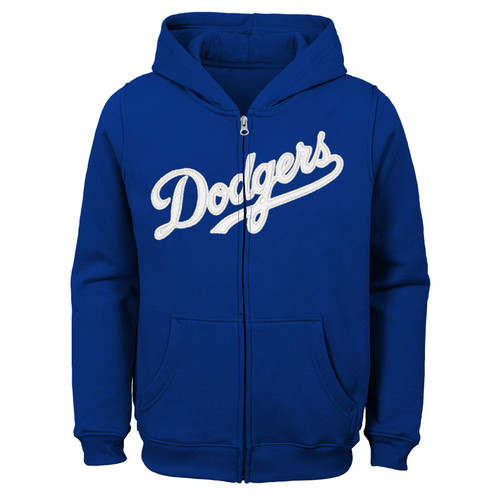  Los Angeles Dodgers Preschool Royal Wordmark Full Zip Hoodie