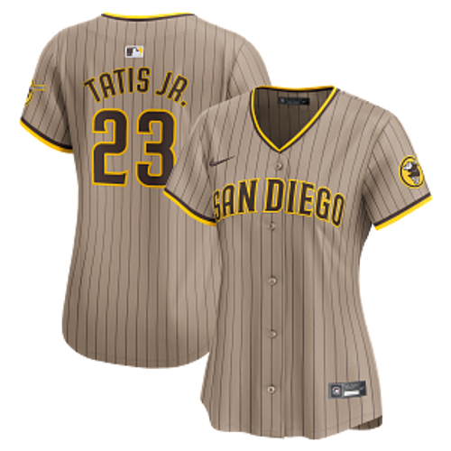 San Diego Padres Womens Tan Nike Limited Fernando Tatis JR #23 Alternate Players Jersey San Diego Padres Womens Tan Nike Limited Fernando Tatis JR #23 Alternate Players Jersey