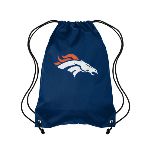 Denver Broncos Blue Drawstring Bag with Large Team Logo by Forever Collectibles 