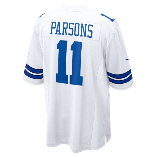  Dallas Cowboys Mens White and Blue Nike Game Micah Parsons #11 Players Jersey