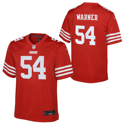 San Francisco 49ers Youth Red Nike Fred Warner #54 Home Team Players Jersey San Francisco 49ers Youth Red Nike Fred Warner #54 Home Team Players Jersey