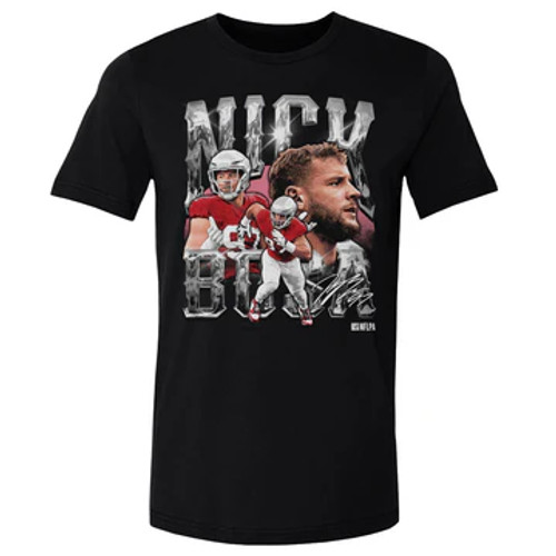 San Francisco 49ers Mens Black Nick Bosa #97 Three Head ActionPlayers T Shirt by 500 Level 