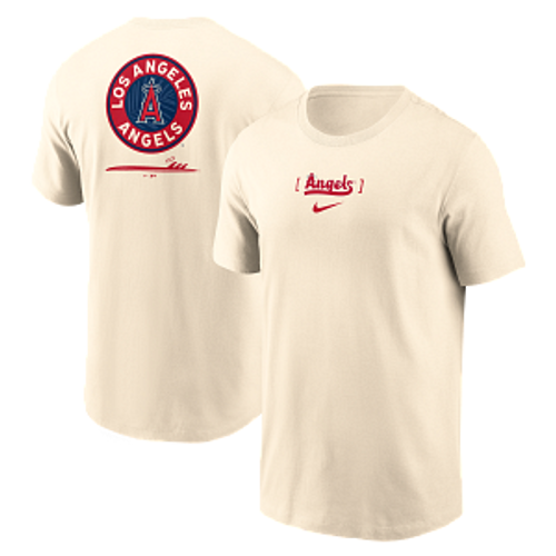  Los Angeles Angels Mens Cream Nike Two Sided City Connect Graphic T Shirt