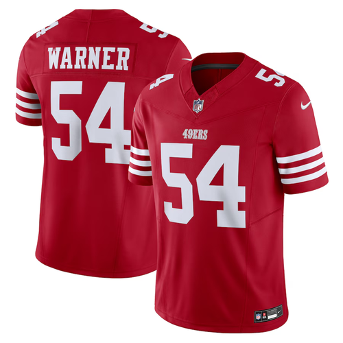 Men's Fred Warner San Francisco 49ers  Nike Scarlet Vapor F.U.S.E. Limited Home Jersey