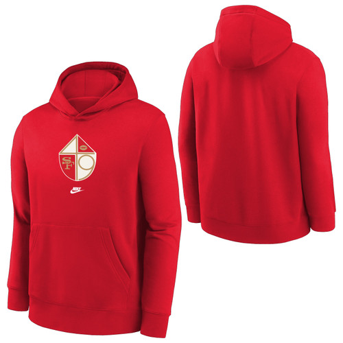 Youth San Francisco 49ers Red Nike Retro Club Hoodie