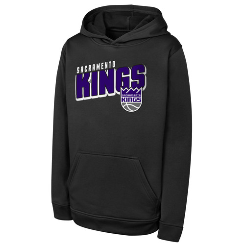 Youth Sacramento Kings Black Cyber Punk Pullover Hoodie