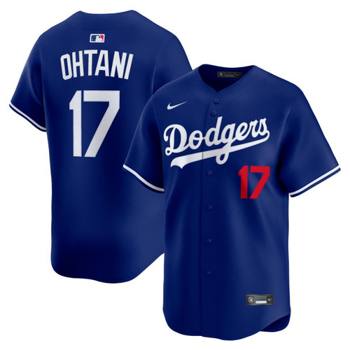 Los Angeles Dodgers Mens Deep Royal Blue Nike Shohei Ohtani 17 Limited Alternate Players Jersey